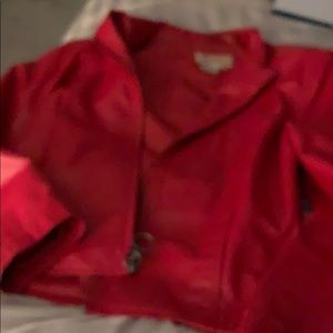 Red leather ladies jacket!